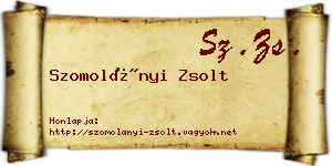 Szomolányi Zsolt névjegykártya