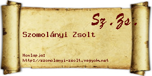 Szomolányi Zsolt névjegykártya